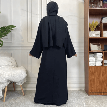 Abaya Kimono Robe - Black