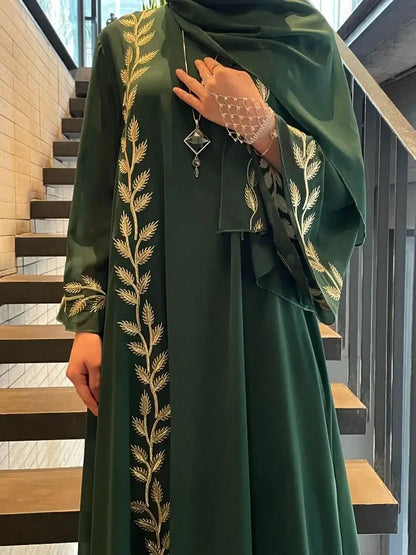 Embroider Abaya With Scarf