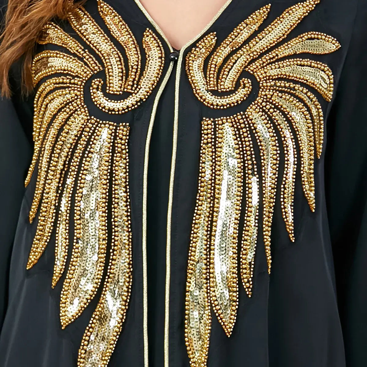 Gold Butterfly Abaya