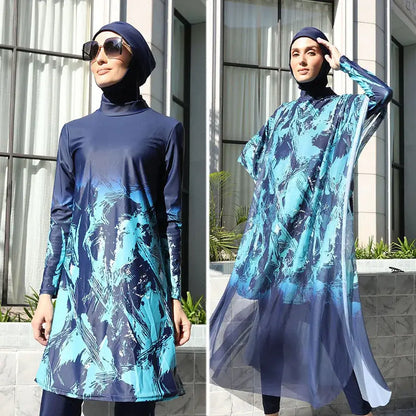 3/4PCS Burkini Swimsuit