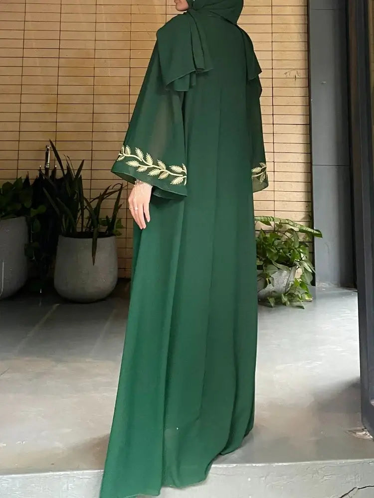 Embroider Abaya With Scarf