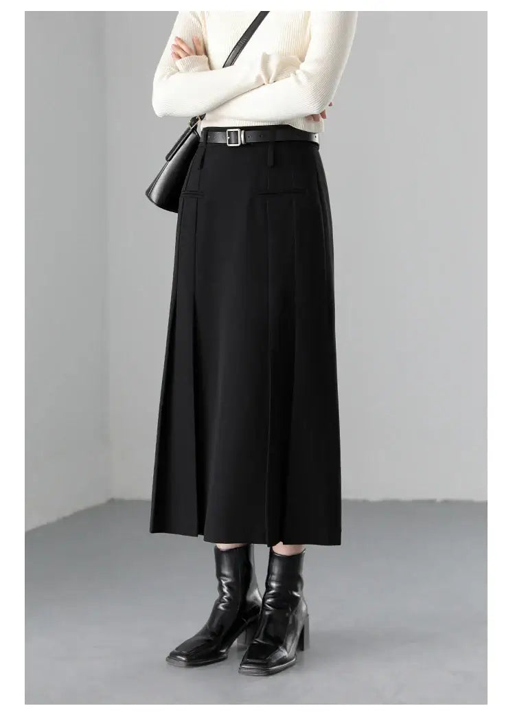 Mosaic British High Waist Pleated Skirt