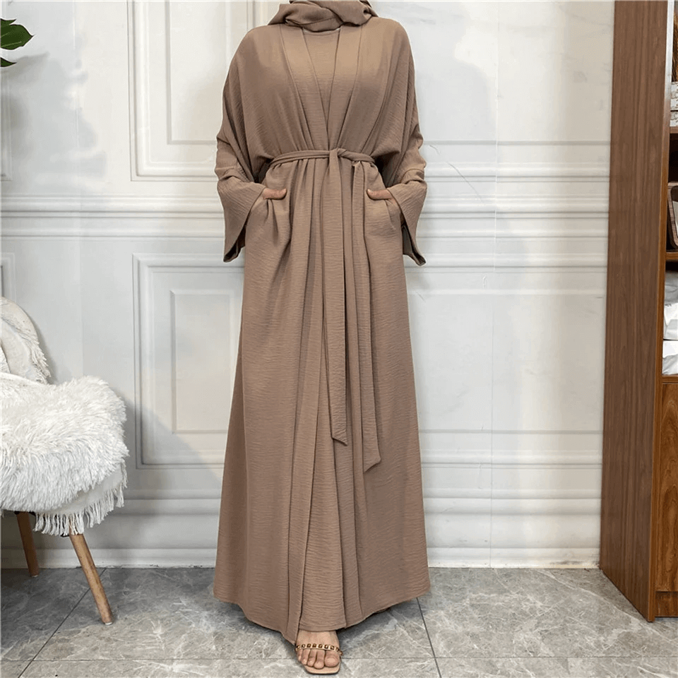 Abaya Kimono Robe - Brown