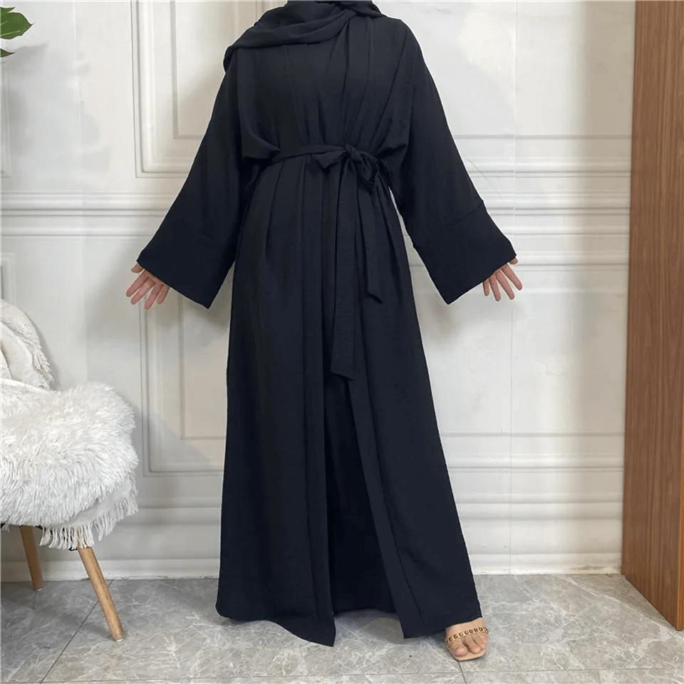 Abaya Kimono Robe - Black